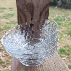 Set Of 4 Vintage Indonesia Glass Small Bowl